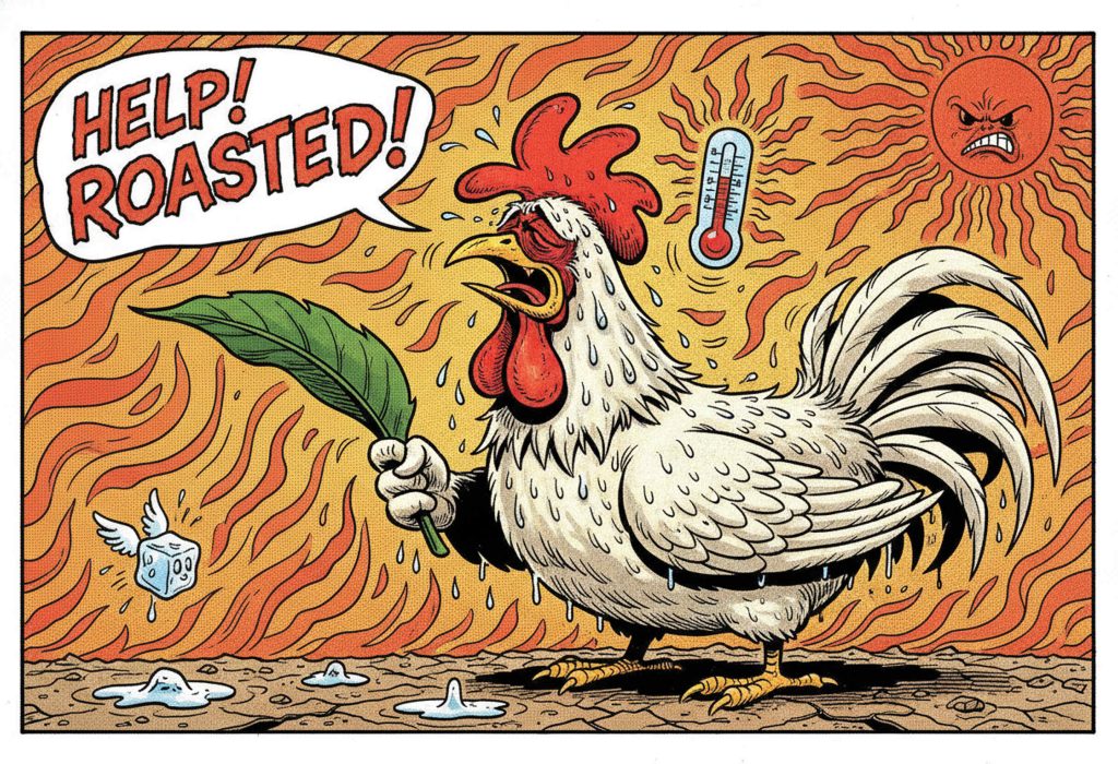 Summer Inside a Poultry Farm: Intensive Protection