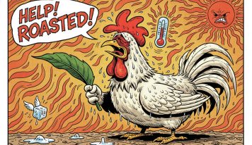 Summer Inside a Poultry Farm: Intensive Protection