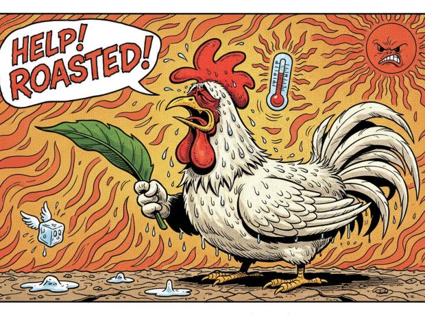 Summer Inside a Poultry Farm: Intensive Protection